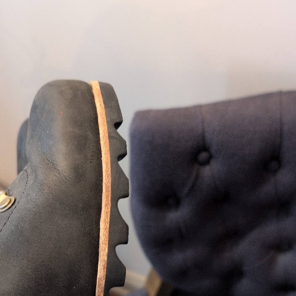 Sorel Black Lace-Up Wedge Boots - Picture 9 of 12